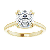 14K Yellow 8 mm Cushion Solitaire Engagement Ring Mounting variant--Cushion variant--3CT variant--14K-yellow-gold
