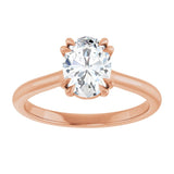 14K Rose 8x6 mm Oval Solitaire Engagement Ring Mounting variant--Oval variant--1CT variant--14K-rose-gold