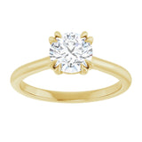 14K Yellow 6.5 mm Round Solitaire Engagement Ring Mounting variant--Round variant--1CT variant--14K-yellow-gold