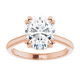 14K Rose 10x8 mm Oval Solitaire Engagement Ring Mounting variant--Oval variant--3CT variant--14K-rose-gold