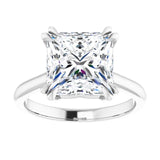 14K White 9 mm Square Solitaire Engagement Ring Mounting variant--Square variant--4CT variant--14K-white-gold