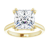 14K Yellow 9 mm Square Solitaire Engagement Ring Mounting variant--Square variant--4CT variant--14K-yellow-gold