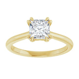 14K Yellow 5.5 mm Square Solitaire Engagement Ring Mounting variant--Square variant--1CT variant--14K-yellow-gold