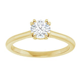14K Yellow 5.2 mm Round Solitaire Engagement Ring Mounting/2-CT variant--.5CT variant--Round variant--.5CT variant--14K-yellow-gold