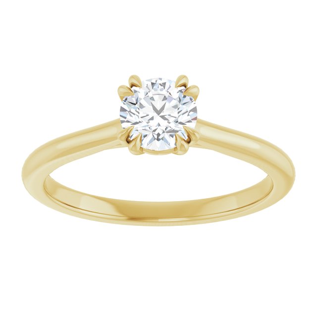 14K Yellow 5.2 mm Round Solitaire Engagement Ring Mounting/2-CT variant--.5CT variant--Round variant--.5CT variant--14K-yellow-gold