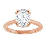 14K Rose 9x7 mm Oval Solitaire Engagement Ring Mounting variant--Oval variant--2CT variant--14K-rose-gold