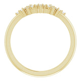 Side View of Diamond Accent Band in Yellow Gold variant--14K-yellow-gold
