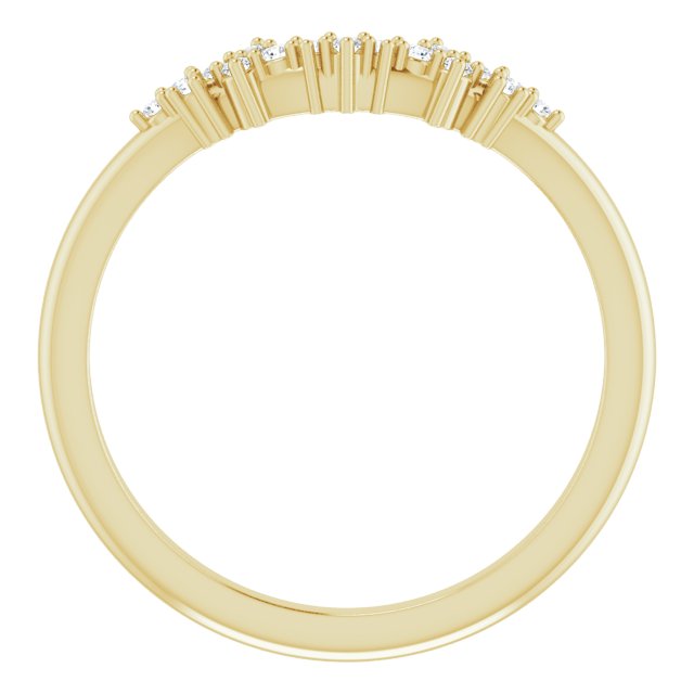 Side View of Diamond Accent Band in Yellow Gold variant--14K-yellow-gold
