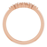 Side View of Diamond Accent Band in Rose Gold variant--14K-rose-gold