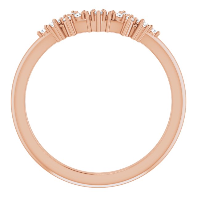 Side View of Diamond Accent Band in Rose Gold variant--14K-rose-gold
