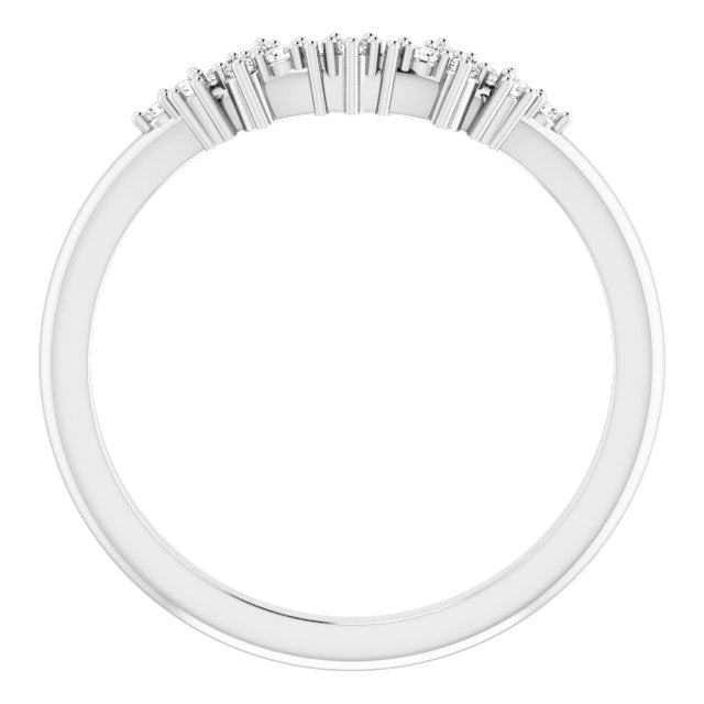 Side View of Diamond Accent Band in White Gold variant--14K-white-gold variant--Platinum