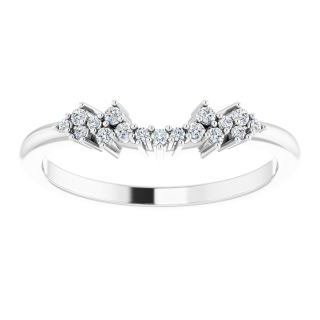 Diamond Accent Band in White Gold variant--14K-white-gold variant--Platinum