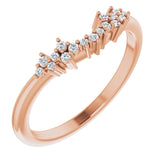 Stackable diamond accent band with low-profile design variant--14K-rose-gold