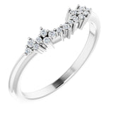 14K gold diamond accent stacking band with subtle sparkle variant--14K-white-gold variant--Platinum