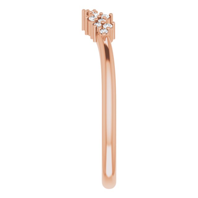 Side View of Diamond Accent Ring in Rose Gold variant--14K-rose-gold