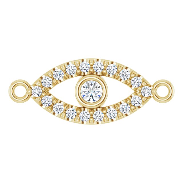 14K Rose 1/10 CTW Natural Diamond Evil Eye Link