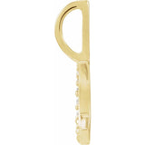 Side view of crescent moon charm in 14K yellow gold with diamond accents variant--14K-yellow-gold