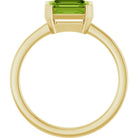 14K Yellow Natural Peridot Ring
