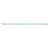 Turquoise tennis bracelet in 14K gold with Sleeping Beauty turquoise, front view variant--Turquoise