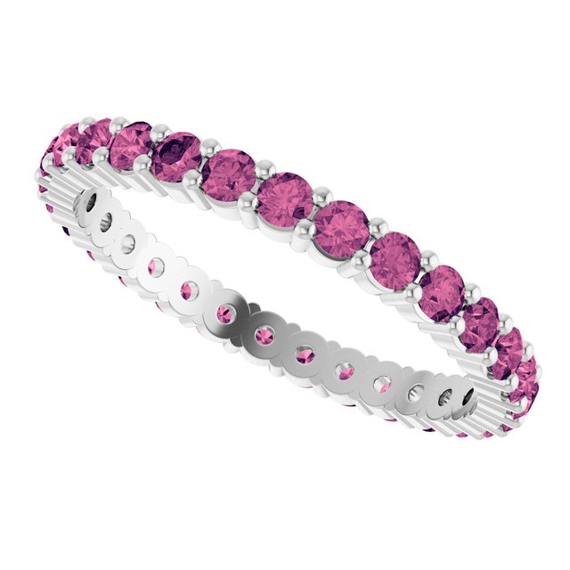 10K white gold-ring set with-Tourmaline, ideal for stacking, handcrafted in the US