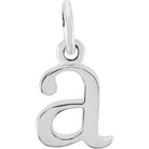 Sterling silver Lowercase A Initial Charm