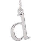 Sterling silver Lowercase D Initial Charm