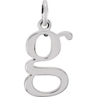 Sterling silver Lowercase G Initial Charm