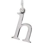 Sterling silver Lowercase H Initial Charm