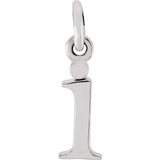 Sterling silver Lowercase I Initial Charm variant--I variant--Sterling-silver variant--14K-white-gold