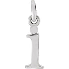 Sterling silver Lowercase I Initial Charm