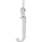 Sterling silver Lowercase J Initial Charm