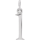 Sterling silver Lowercase L Initial Charm variant--L variant--Sterling-silver variant--14K-white-gold