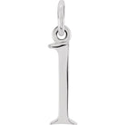 Sterling silver Lowercase L Initial Charm