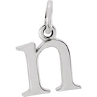 Sterling silver Lowercase N Initial Charm