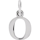 Sterling silver Lowercase O Initial Charm
