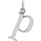 Sterling silver Lowercase P Initial Charm