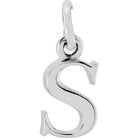 Sterling silver Lowercase S Initial Charm