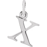 Sterling silver Lowercase Y Initial Charm variant--X variant--Sterling-silver variant--14K-white-gold variant--Y