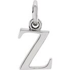 Sterling silver Lowercase Z Initial Charm