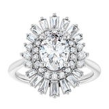 14K White 8x6 mm Oval .75CTW Natural Diamond Semi-Set Halo-Style Engagement Ring/4-CT variant--.75CT variant--Oval variant--.75CT variant--14K-rose-gold