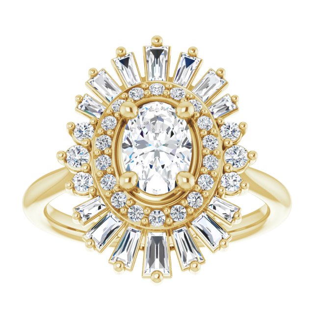 14K Yellow 7x5 mm Oval .75CTW Natural Diamond Semi-Set Halo-Style Engagement Ring/4-CT variant--.75CT variant--Oval variant--.75CT variant--14K-white-gold