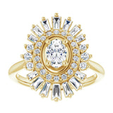 14K Yellow 6x4 mm Oval .75CTW Natural Diamond Semi-Set Halo-Style Engagement Ring/2-CT variant--.5CT variant--Oval variant--.5CT variant--14K-white-gold