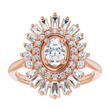 14K Rose 6x4 mm Oval .75CTW Natural Diamond Semi-Set Halo-Style Engagement Ring/2-CT variant--.5CT variant--Oval variant--.5CT variant--14K-yellow-gold
