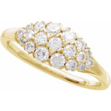 Diamond cluster ring in 14K yellow gold yellow gold variant--14K-yellow-gold