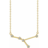 Cancer diamond constellation necklace in 14K gold