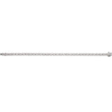 Vintage diamond tennis bracelet in 14K gold, side angle white gold variant--14K-white-gold