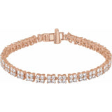 Vintage diamond tennis bracelet in 14K gold, in packaging rose gold variant--14K-rose-gold