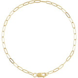 14K Yellow Gold Filled 2.1 mm Paperclip-Style 7" Chain.25in.25in variant--Gold-fill variant--7.25in variant--10K-yellow-gold variant--14K-yellow-gold