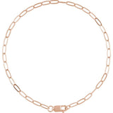 whisper paper clip chain bracelet in solid 14k rose gold.25in.25in variant--14K-rose-gold variant--7.25in