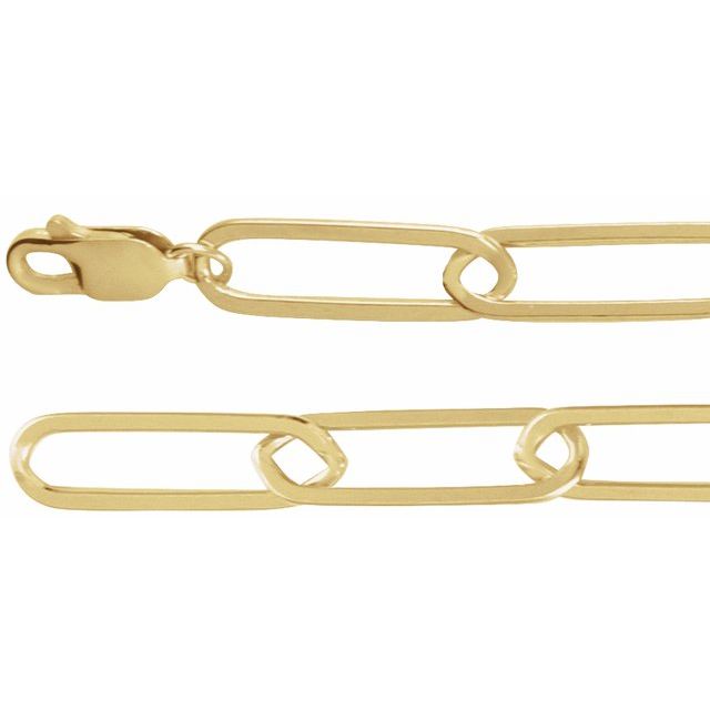 Large paper-clip chain bracelet in 14K gold-fill, 7-inch length variant--Gold-fill variant--16in variant--18in variant--20in variant--7in